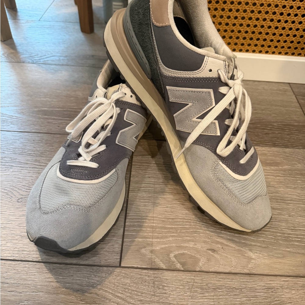 New Balance Men's Blue and Gray Sneakers - Picture 2 of 2